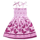 Vestido infantil estampa de Borboletas modelo ciganinha