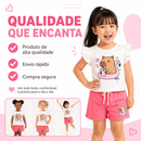 Conjunto Infantil Capibara Feminino 100% Algodão – Leve e Confortável