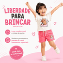 Conjunto Infantil Capibara Feminino 100% Algodão – Leve e Confortável