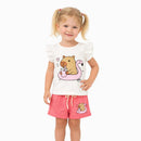 Conjunto Infantil Capivara Feminino 100% Algodão – Leve e Confortável