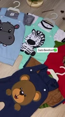 Kit 6 Peças Conjunto de Bebê tema Safari. Unissex