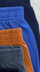 Kit com 3 Bermudas Infantis Masculinas com Bolsos | Moletom Leve 100% Algodão