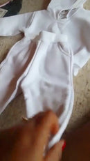 Conjunto Infantil Recém Nascido Menino e Menina Moletom Flanelado Liso