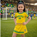 Conjunto Brasil Infantil Menina Copa do Mundo