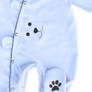 Macacão branco bebê algodão patinhas unissex Bear