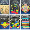 Kit Atividades 6 Brinquedos Pedagógicos Educativos Madeira MDF- Primeira Infância