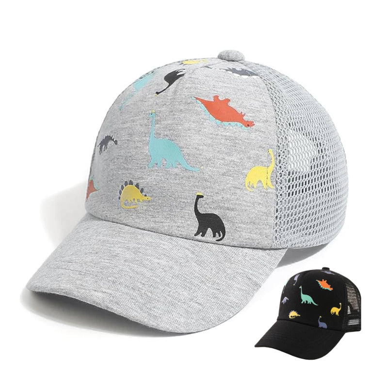 Boné infantil Menino Telinha Dinossauro Estampado 02 a 05