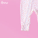 3 Macacões Vira Pé com Zíper Menina 100% Algodão