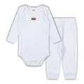 Conjunto Canelado Algodão  Body Bebê Manga Longa e  Calça Unissex
