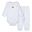 Conjunto Canelado Algodão  Body Bebê Manga Longa e  Calça Unissex