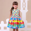 Vestido Infantil Floral  Rodado floral e cores lisas casual festa lançamento dia a dia 04 a 10 anos
