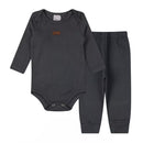 Conjunto Canelado Algodão  Body Bebê Manga Longa e  Calça Unissex