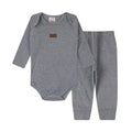 Conjunto Canelado Algodão  Body Bebê Manga Longa e  Calça Unissex