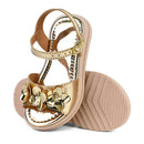 Sandália Infantil Menina Feminina Flor Strass Brilho Espelhado