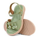 Sandália Infantil Menina Feminina Flor Strass Brilho Espelhado