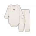 Conjunto Canelado Algodão  Body Bebê Manga Longa e  Calça Unissex
