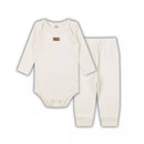 Conjunto Canelado Algodão  Body Bebê Manga Longa e  Calça Unissex