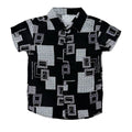 Camisa Social Masculino Infantil Estampada Floral Com Manga Curta