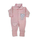 KiT 2 Macacões Bebê Bordado Menina Coelha e Gata 100% Algodão