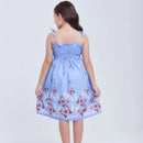 Vestido infantil estampa de Borboletas modelo ciganinha