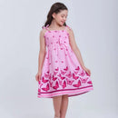 Vestido infantil estampa de Borboletas modelo ciganinha