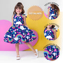 Vestido Infantil Floral  Rodado floral e cores lisas casual festa lançamento dia a dia 04 a 10 anos