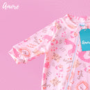 3 Macacões Vira Pé com Zíper Menina 100% Algodão