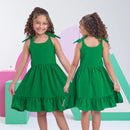 Vestido Infantil Floral  Rodado floral e cores lisas casual festa lançamento dia a dia 04 a 10 anos