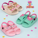 Kit 3 Pares Papete Sandália Infantil Menina