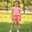 Conjunto Feminino Infantil com Regata e Short com Pérolas  em Tecido Canelado