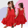 Vestido Infantil Floral  Rodado floral e cores lisas casual festa lançamento dia a dia 04 a 10 anos
