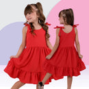 Vestido Infantil Floral  Rodado floral e cores lisas casual festa lançamento dia a dia 04 a 10 anos