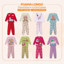 Kit 4 Peças Pijama Infantil Menina Manga Comprida Tamanho 1 ao 10