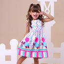 Vestido Infantil Floral  Rodado floral e cores lisas casual festa lançamento dia a dia 04 a 10 anos