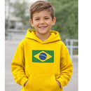 Moletom Infantil Brasil Copa do Mundo 2026 Unissex Flanelado Algodão