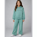 Conjunto Infantil Agasalho Moletom com Capuz e Calça Wide