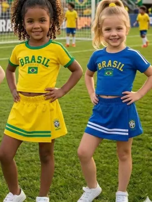 Conjunto Brasil Infantil Menina Copa do Mundo