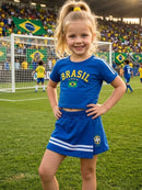 Conjunto Brasil Infantil Menina Copa do Mundo