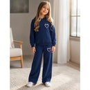 Conjunto Infantil Agasalho Moletom com Capuz e Calça Wide