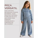Conjunto Infantil Agasalho Moletom com Capuz e Calça Wide