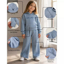 Conjunto Infantil Agasalho Moletom com Capuz e Calça Wide