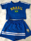 Conjunto Brasil Infantil Menina Copa do Mundo