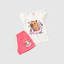 Conjunto Infantil Capivara Feminino 100% Algodão – Leve e Confortável