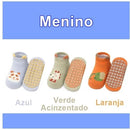 3 Pares Meia Infantil Soquete Antiderrapante Menina Menino Criança