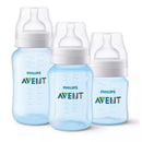 Kit 3 Mamadeiras Azul Clássica Anticólica 125/260/330ml - PHILIPS AVENT