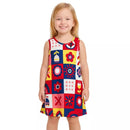 Kit 2 Vestidos Infantil Menina Malha Verão Kyly Estampado 2