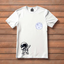 Camisa Astronauta Lua Camiseta Manga Curta Blusa Infantil Algodão