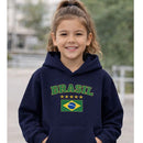 Moletom Infantil Brasil Copa do Mundo 2026 Unissex Flanelado Algodão