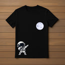Camisa Astronauta Lua Camiseta Manga Curta Blusa Infantil Algodão